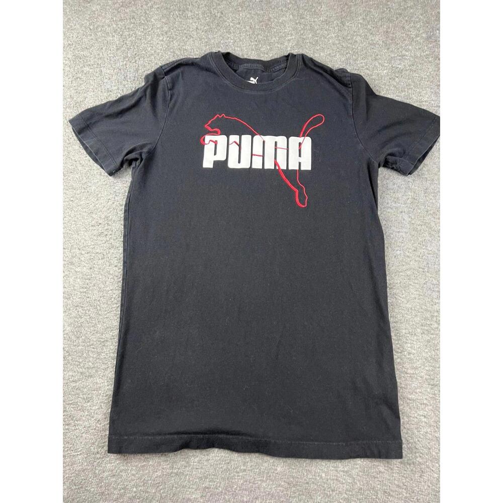 Puma Men's Graphic Tee Black with Red Logo Size‎ Small